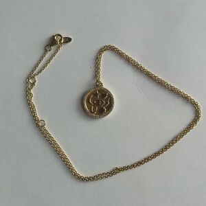 Gold-Tone Goodluck Coin Pendant Necklace